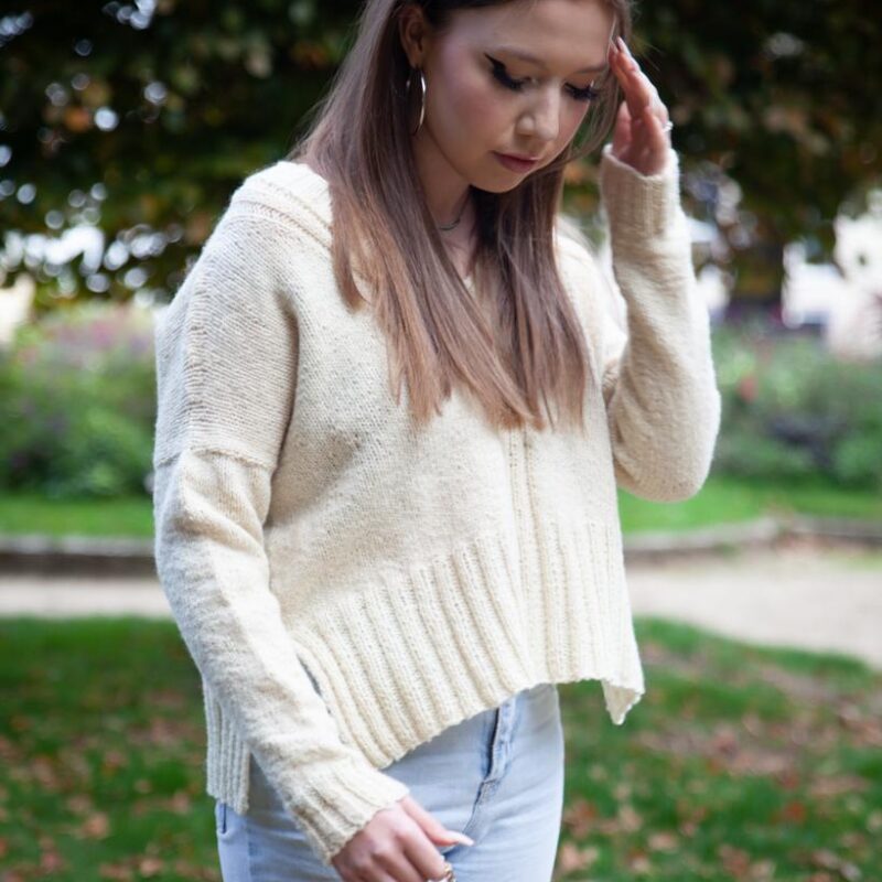 Patron tricot Chilly morning sweater de Christelle Nihoul