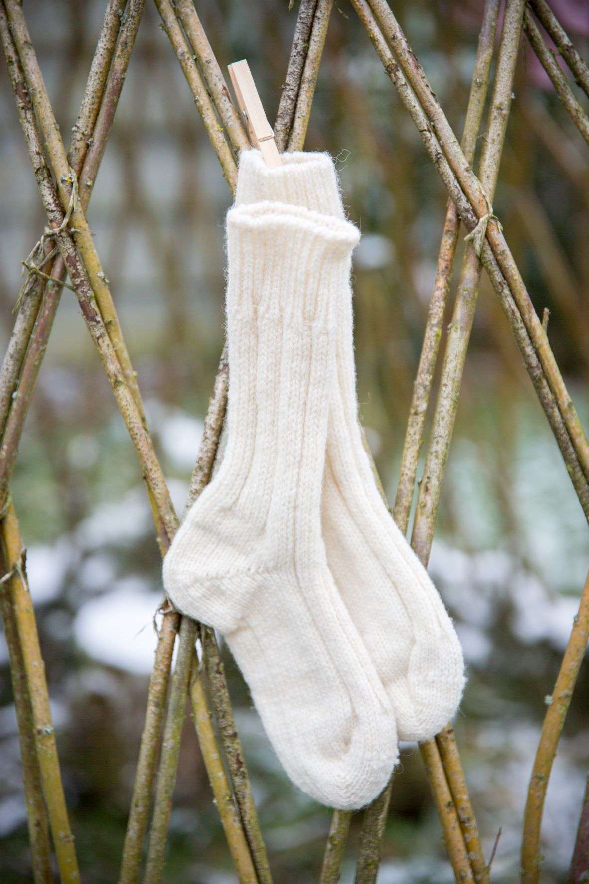 Chaussettes en laine - nature