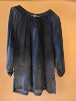 Blouse teinte en dégradé d'indigo