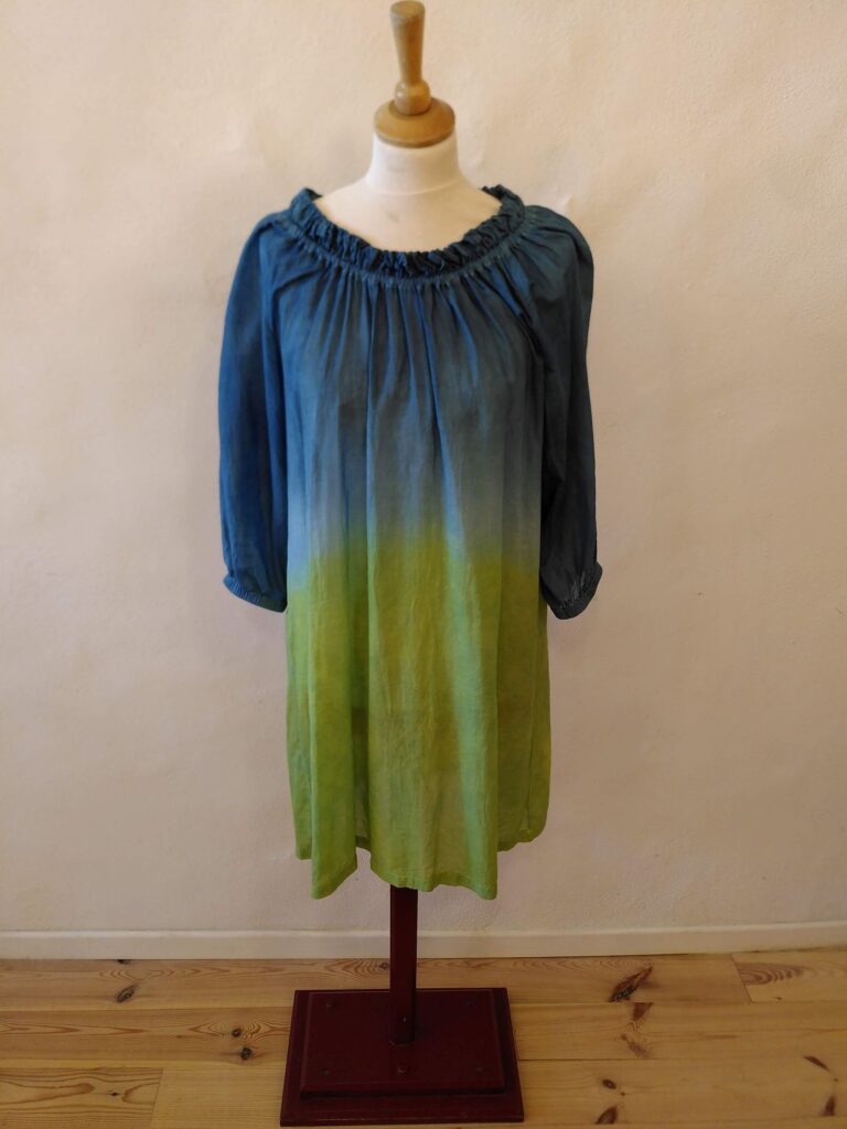 Robe ou tunique en coton bio teinture végétale