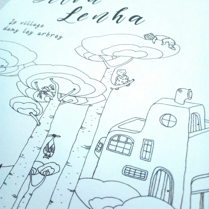 Un village à colorier ensemble