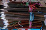 Botte de 10 crayons de couleurs en osier belge