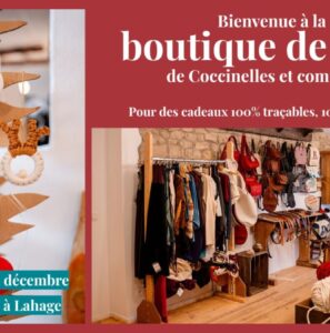 Une boutique de Noël entièrement dédiée aux objets équitables, locaux, écologiques, durables, naturels.