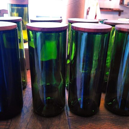 Bocal en verre recyclé équitable et durable