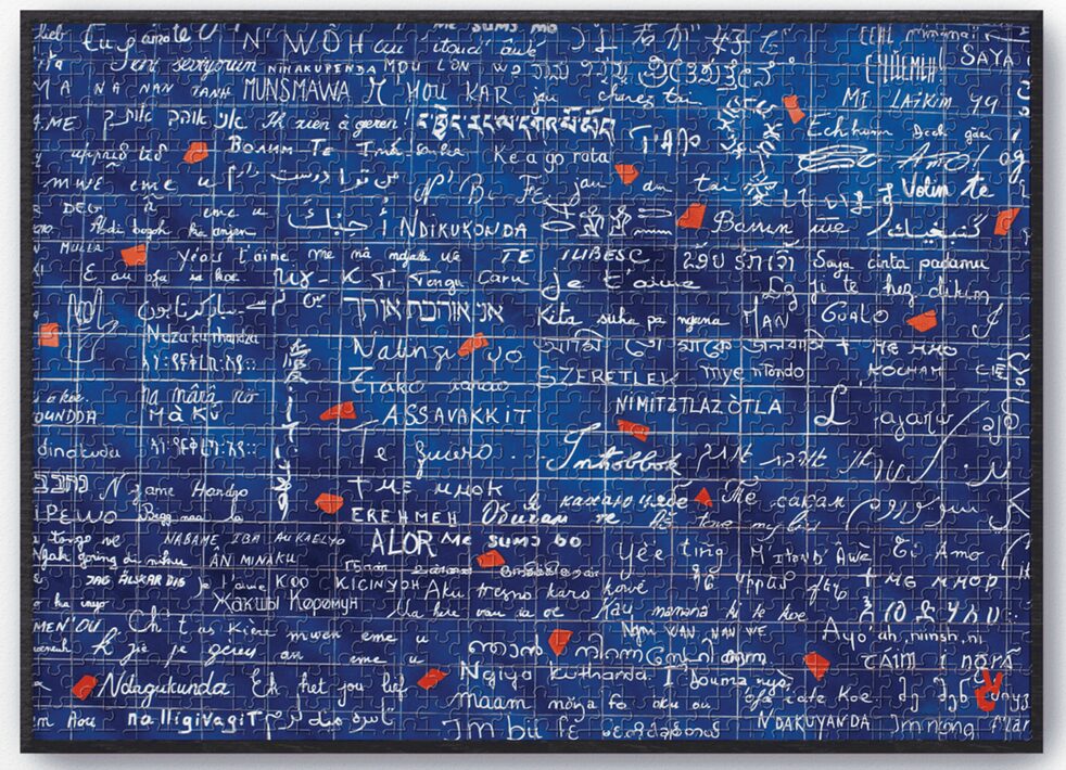 Puzzle pour dire je t'aime dans toutes les langues